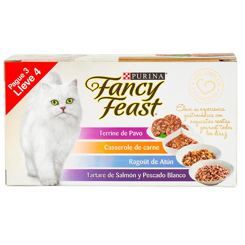 FANCY FEAST GATO SURTIDAS CAJA X4