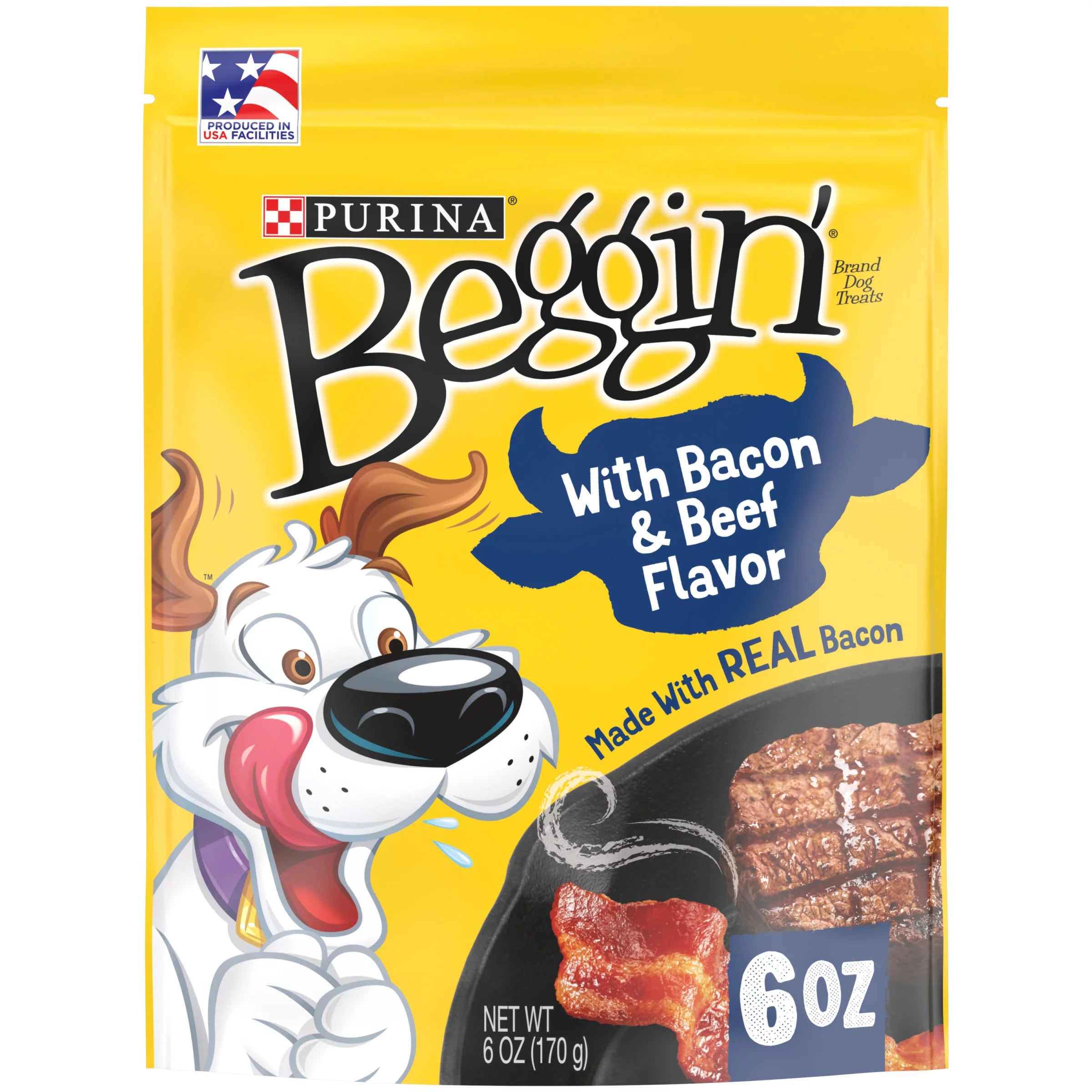 SNACKS PERRO BEGGIN STR. WITH BACON & BEEF FLAVOR 6 OZ