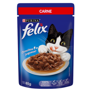 POUCH FELIX GATITO SENSACIONES DE CARNE EN SALSA 85 GR