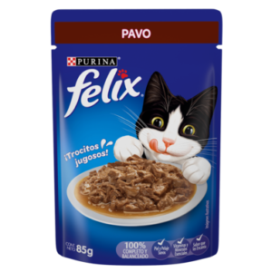 POUCH FELIX GATITO SENSACIONES DE PAVO EN SALSA 85 GR