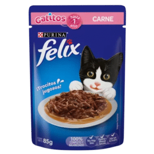 POUCH FELIX GATITO SENSACIONES DE CARNE EN SALSA 85 GR