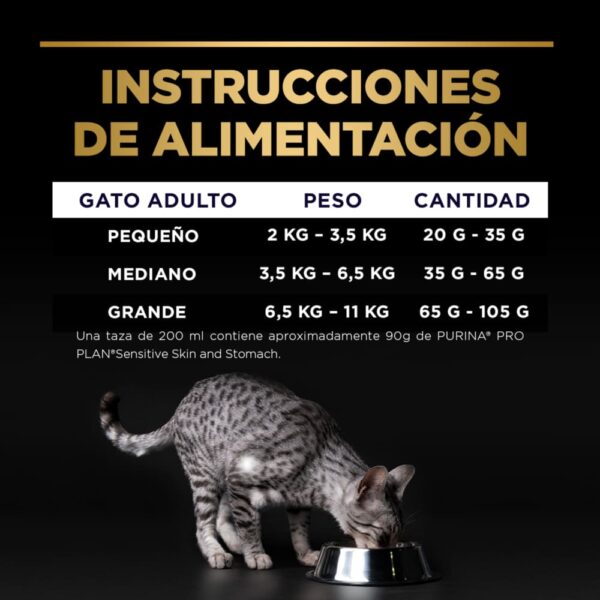 PRO PLAN Cat Sensitive Skin & Stomach – Pavo y Probióticos 3 kg - Imagen 6