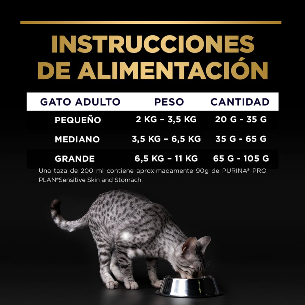 PRO PLAN Cat Sensitive Skin & Stomach – Pavo y Probióticos 3 kg - Imagen 6