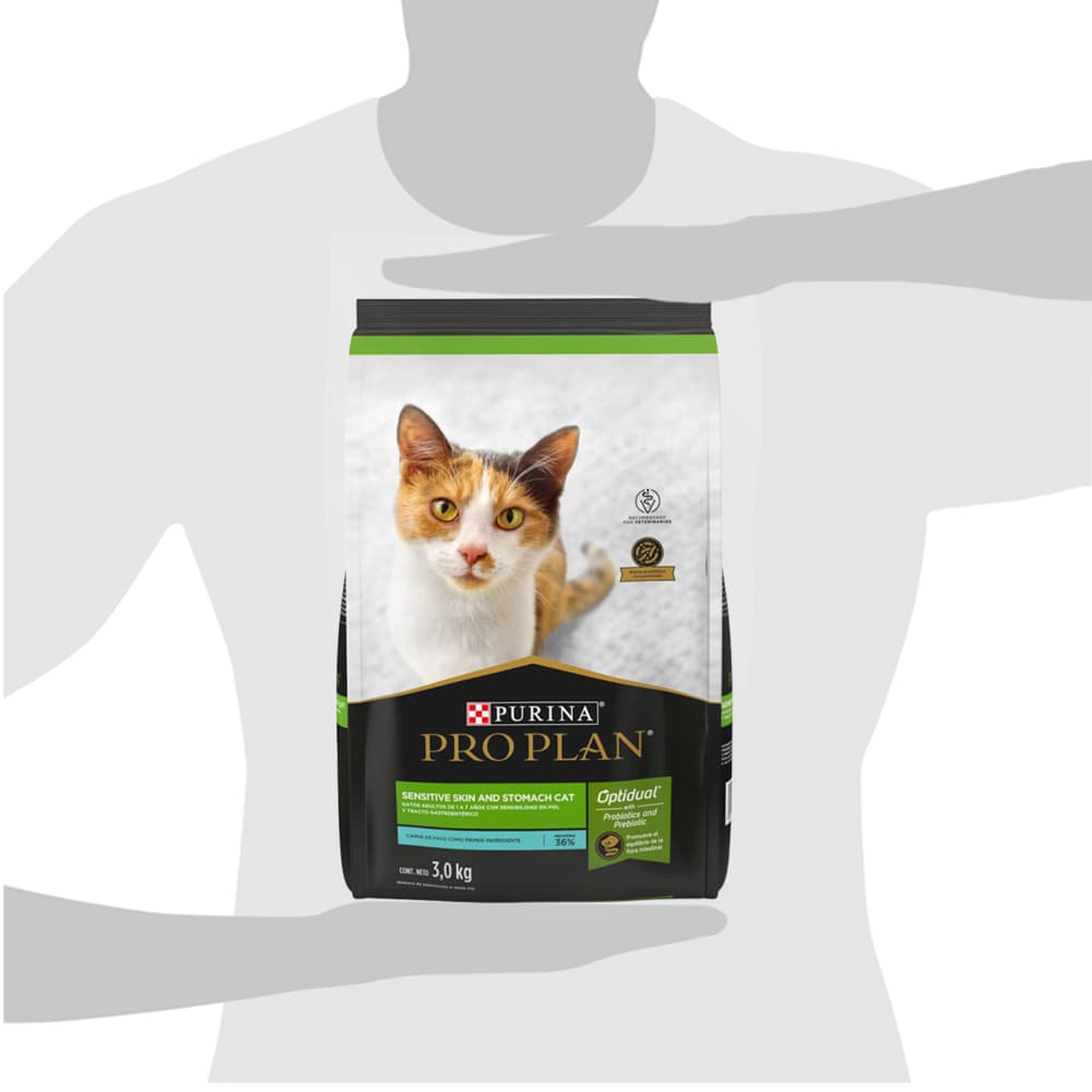 PRO PLAN Cat Sensitive Skin & Stomach – Pavo y Probióticos 3 kg - Imagen 10