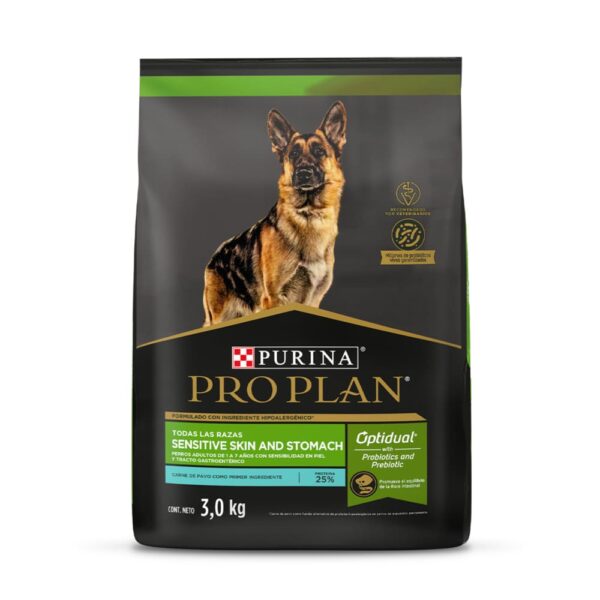 Pro Plan Perro Sensitive Skin & Stomach – Pavo y Probióticos