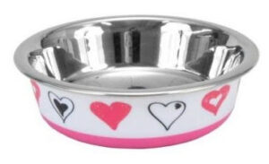 COMEDERO ROSA CORAZONES SMALL