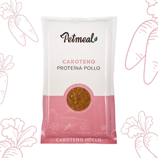 Petmeal Dieta Cocida Natural Perros – Caroteno Pollo (500 g)