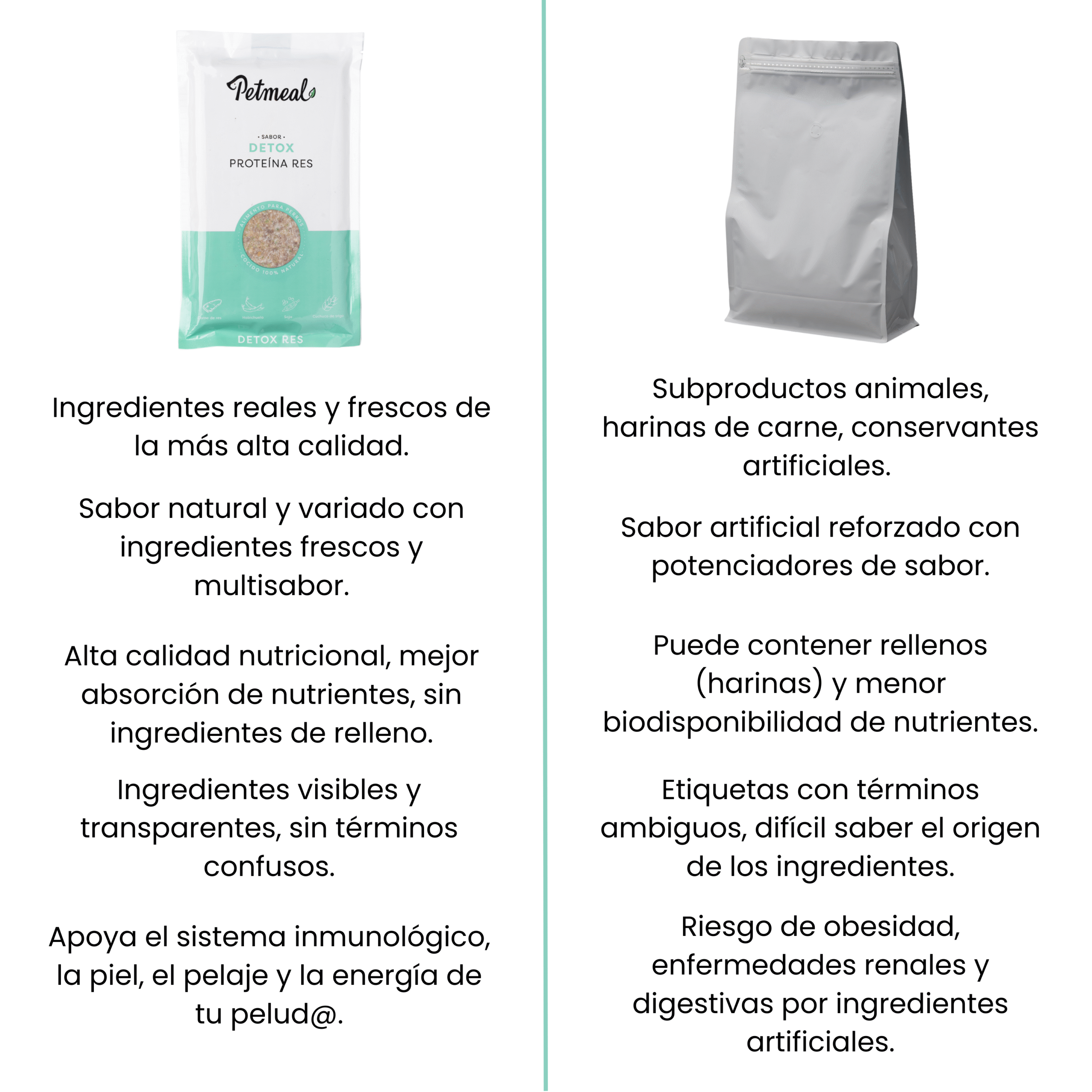 Petmeal – Dieta Cocida Natural Detox Res con Habichuela, Soja y Cuchuco de Trigo (500 g) - Imagen 4