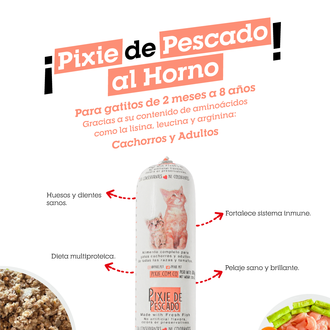 DIETA PESCADO PIXIE GATO ADULTOS (NARANJA) 200 GR - Imagen 3