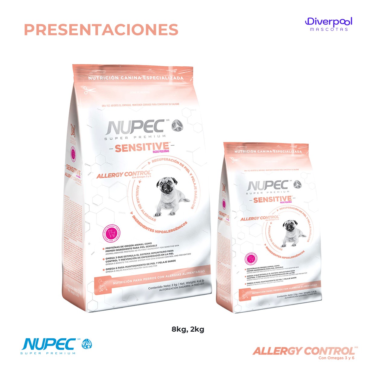 NUPEC Perro Sensitive Razas Pequeñas (2 kg) Nutrición Especializada para Piel y Digestión - Imagen 2