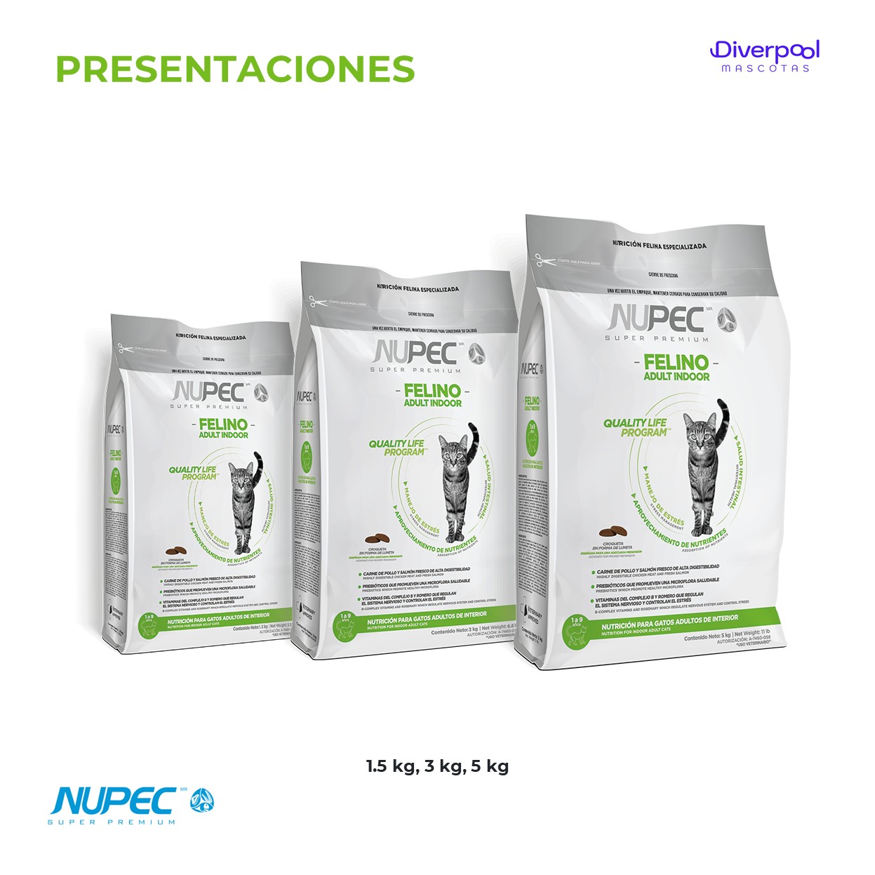 NUPEC Felino Adulto Indoor 1,5 kg Nutrición Científica para Gatos de Interior - Imagen 7