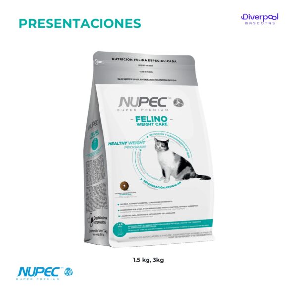 NUPEC Felino Weight Care 1.5 kg Nutrición Especializada para el Control de Peso en Gatos - Imagen 7