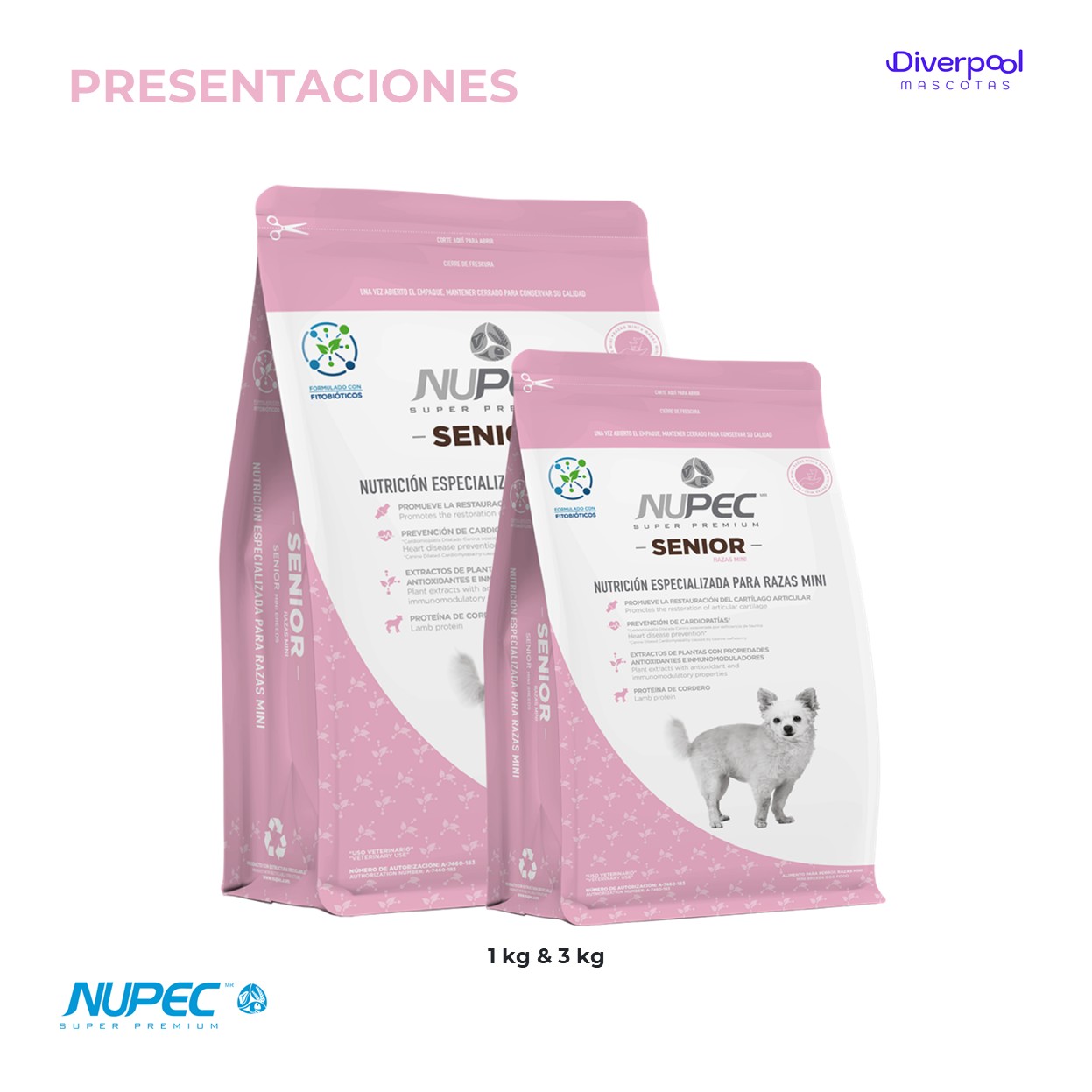 NUPEC Perro Senior Razas Mini 1 kg Nutrición Científica para Perros Mayores de Razas Pequeñas - Imagen 7