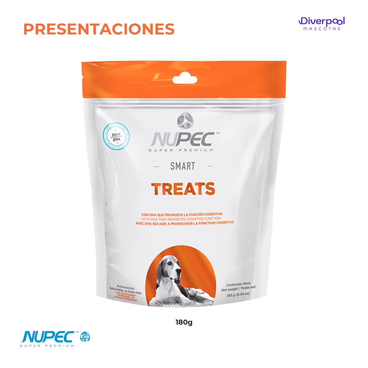NUPEC Treats Smart 180 g Premios Funcionales para la Estimulación Cognitiva de Perros - Imagen 4