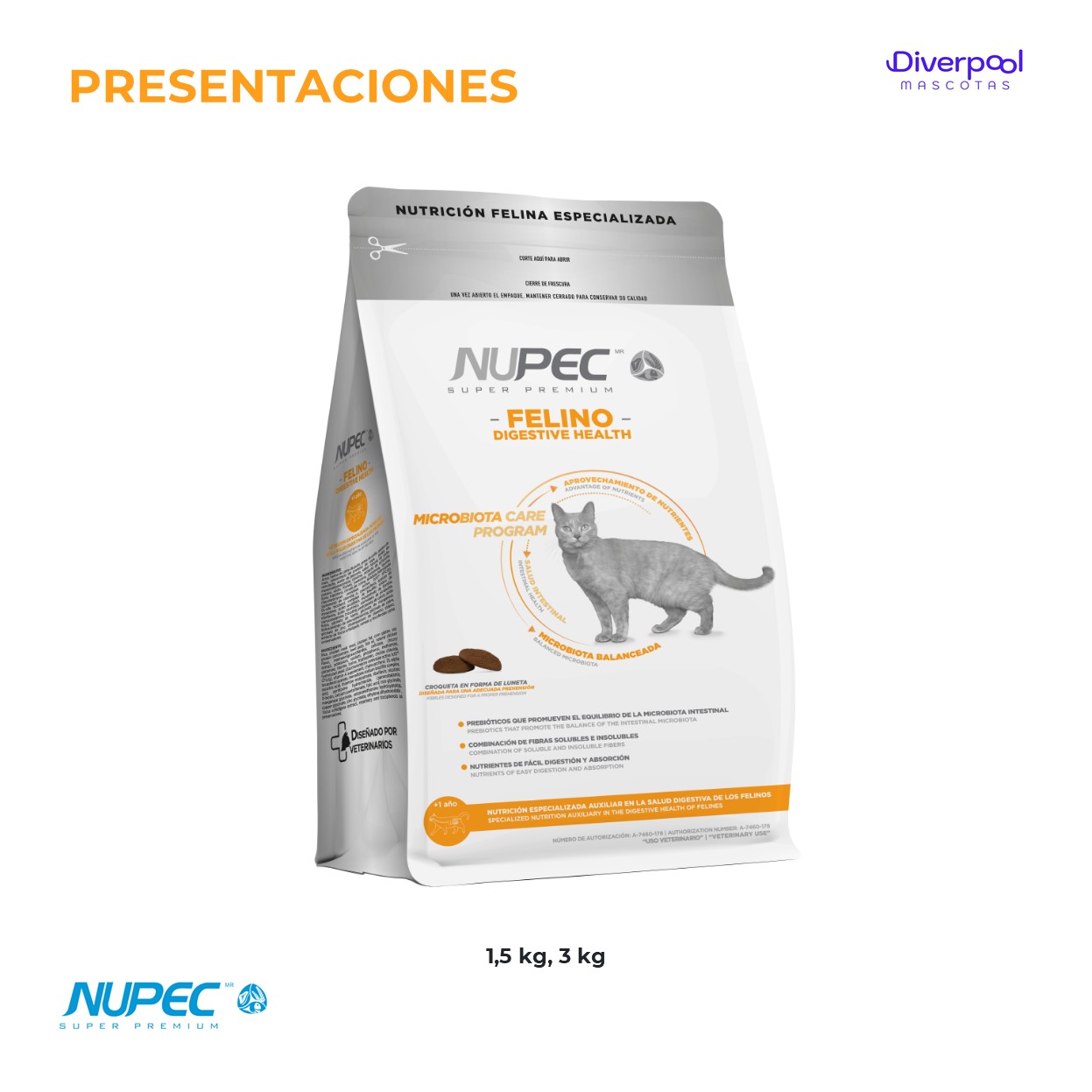 NUPEC Felino Digestive Health (2 kg) Nutrición Especializada - Imagen 4