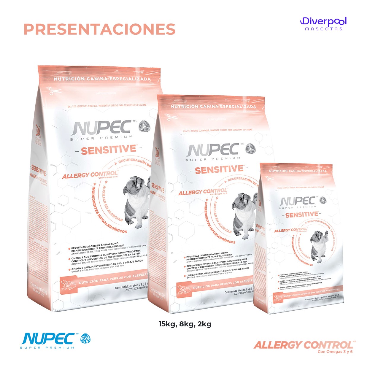 NUPEC Sensitive Razas Grandes (2 kg) Nutrición Especializada - Imagen 2