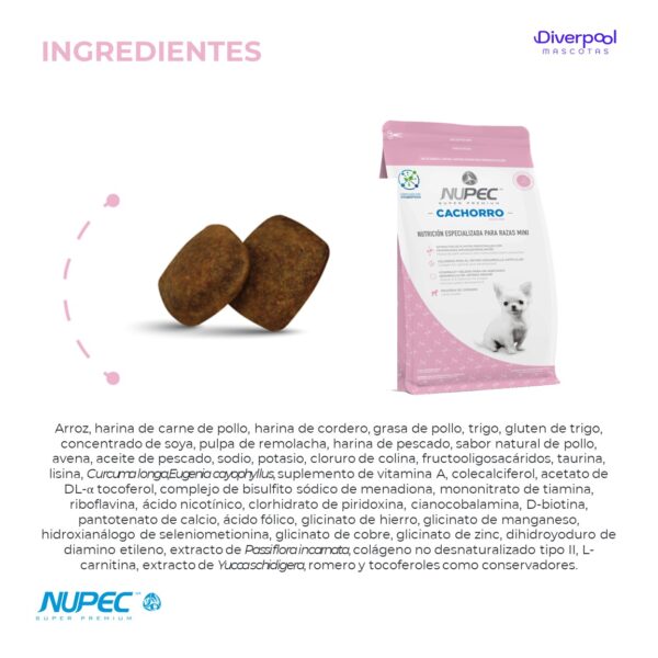 NUPEC Cachorro Raza Mini 1 kg – alimento premium - Imagen 4