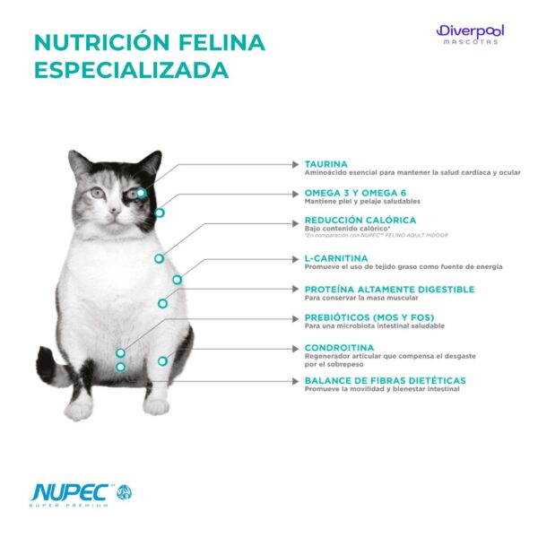 NUPEC Felino Weight Care 1.5 kg Nutrición Especializada para el Control de Peso en Gatos - Imagen 2