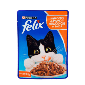 POUCH FELIX GATITO PATÉ PAVO Y MENUDENCIAS 85 GR