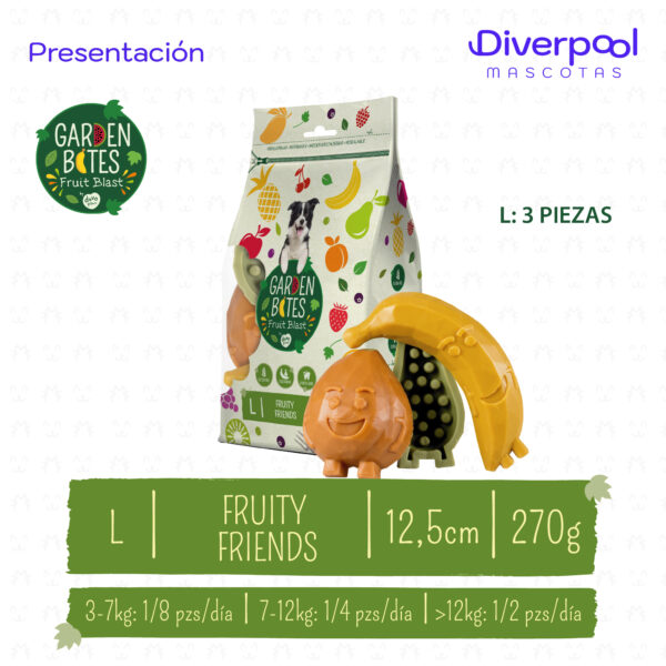 Garden Bites Fruity Friends – Snacks naturales para perros - Imagen 2