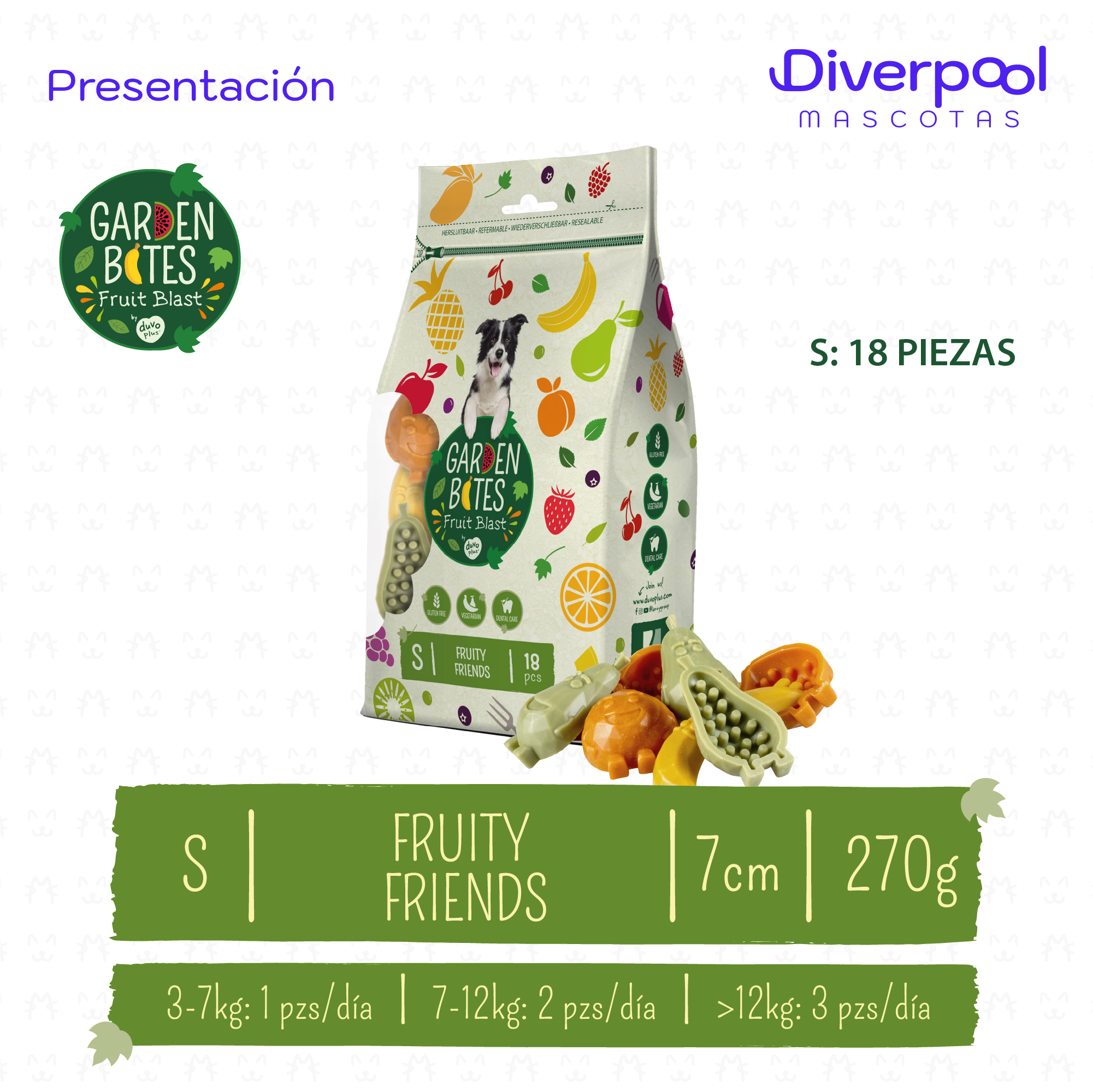 Garden Bites Fruity Friends – Snacks naturales para perros - Imagen 3