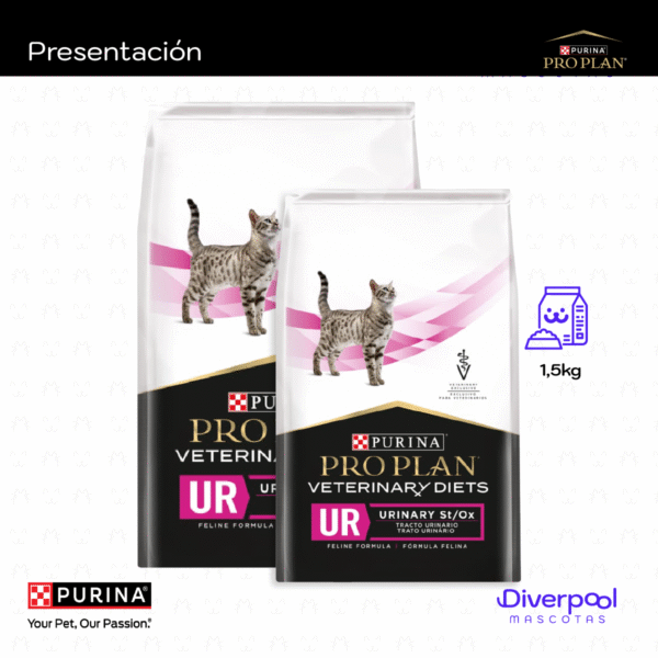 Pro Plan Veterinary Diets UR Urinario ST/OX Feline 1.5 kg - Imagen 2