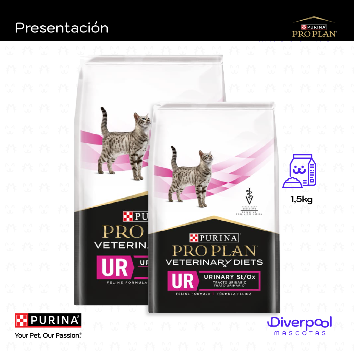 Pro Plan Veterinary Diets UR Urinario ST/OX Feline 1.5 kg - Imagen 2