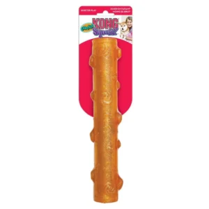 Juguete KONG Crackle Palo Medium para perro, juguete resistente con sonido tipo crujido ideal para juegos interactivos y mordida, disponible en Diverpool Bogotá.