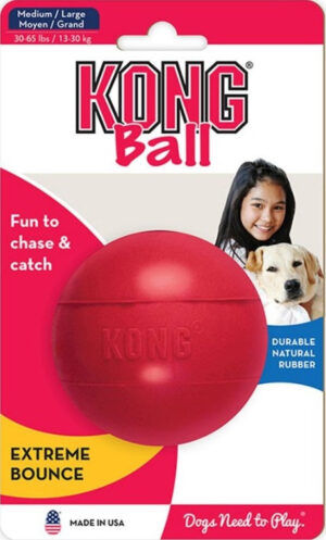 JUGUETE KONG PELOTA CAUCHO ROJA MEDIUM