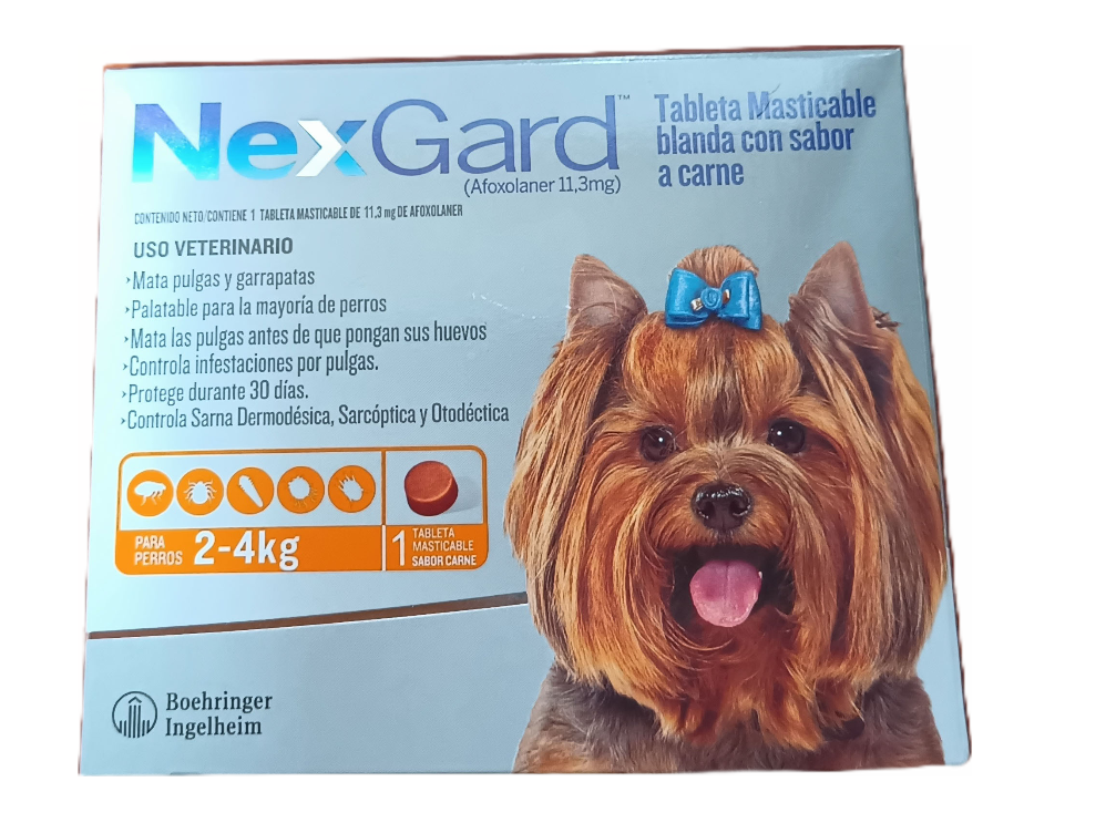 NEXGARD CHEWABLE 2-4 KGS X1 DOSIS