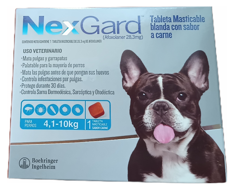 NEXGARD CHEWABLE 4,1-10 KGS X1 DOSIS