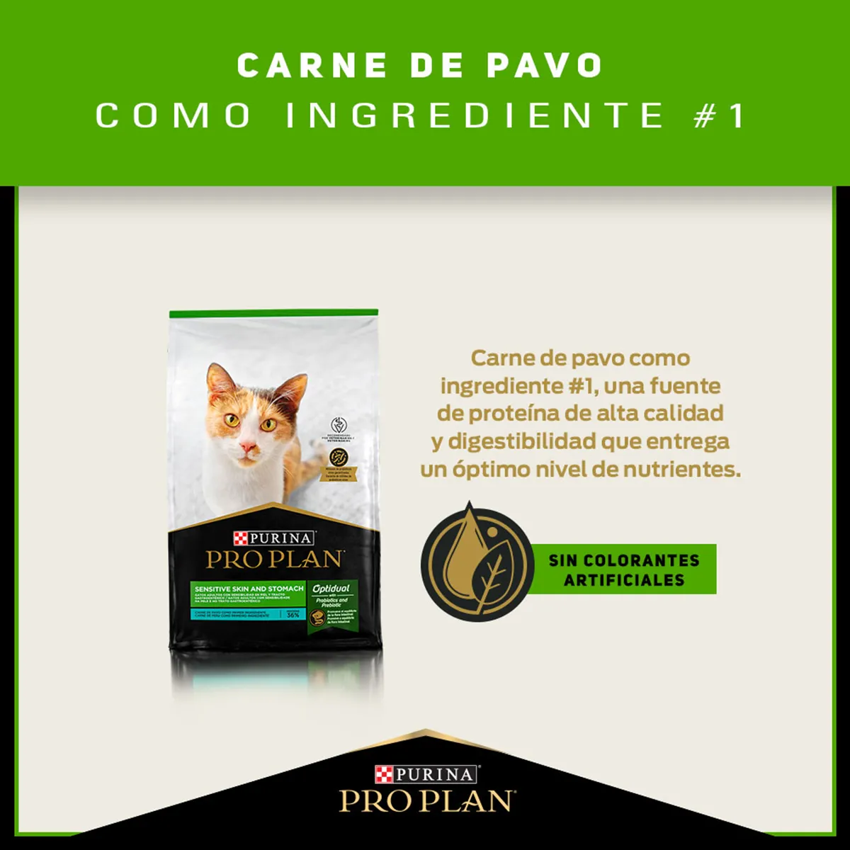 PRO PLAN Cat Sensitive Skin & Stomach – Pavo y Probióticos 3 kg - Imagen 11