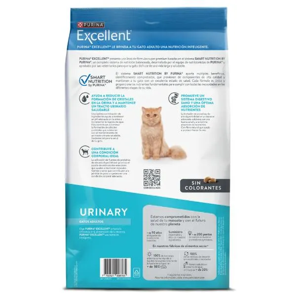 Purina Excellent Adultos Urinario Pollo y Arroz – Gatos Adultos - Imagen 2