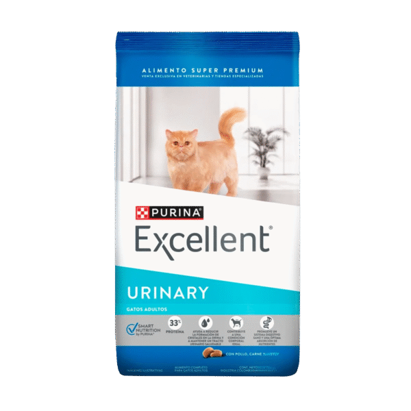 Purina Excellent Adultos Urinario Pollo y Arroz – Gatos Adultos