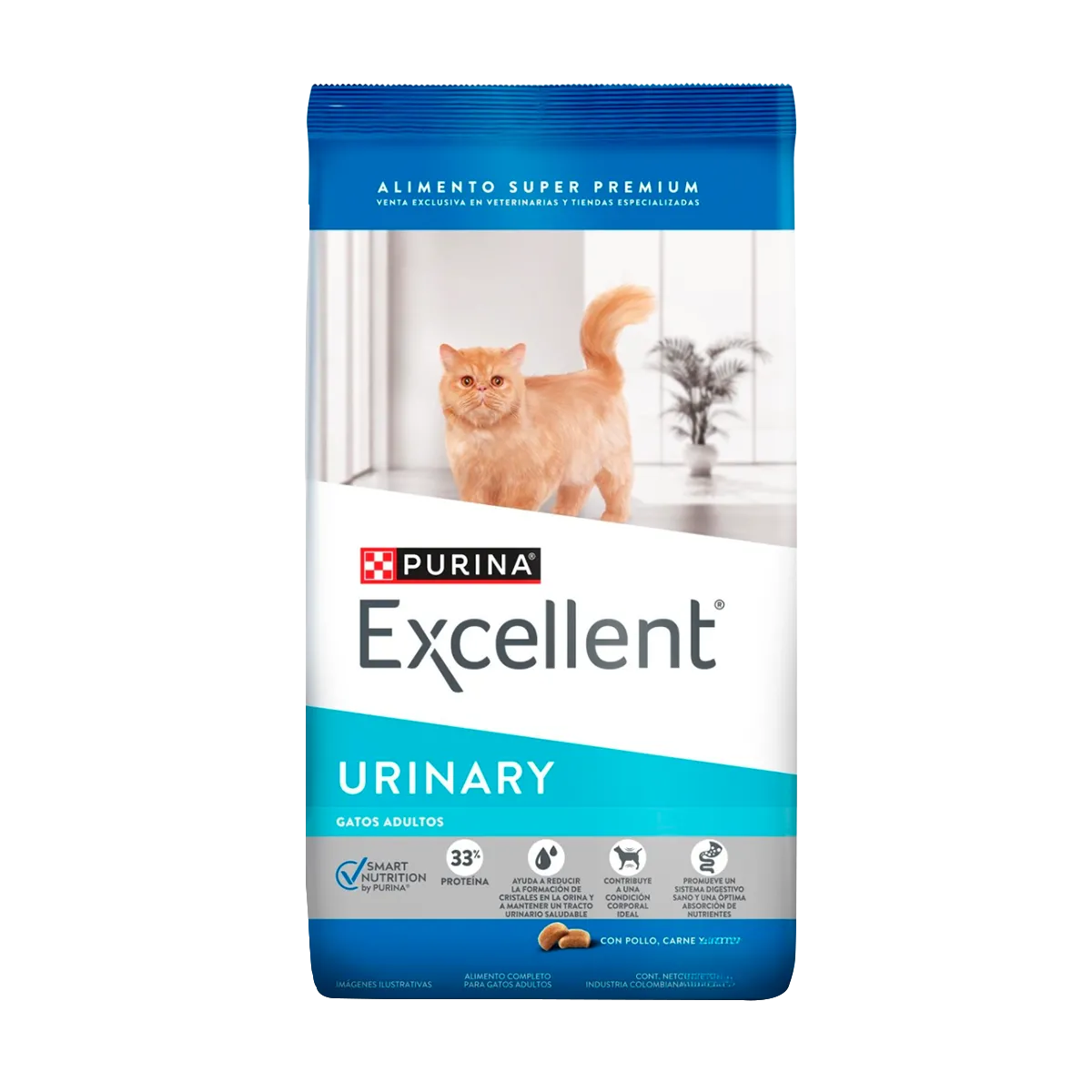 Purina Excellent Adultos Urinario Pollo y Arroz – Gatos Adultos