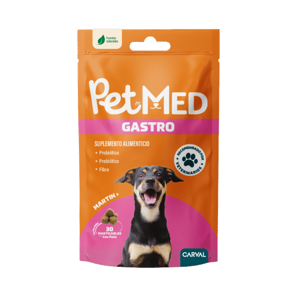 PetMED Gastro para perros Mejora la digestión y regula la flora intestinal – 30 tabletas