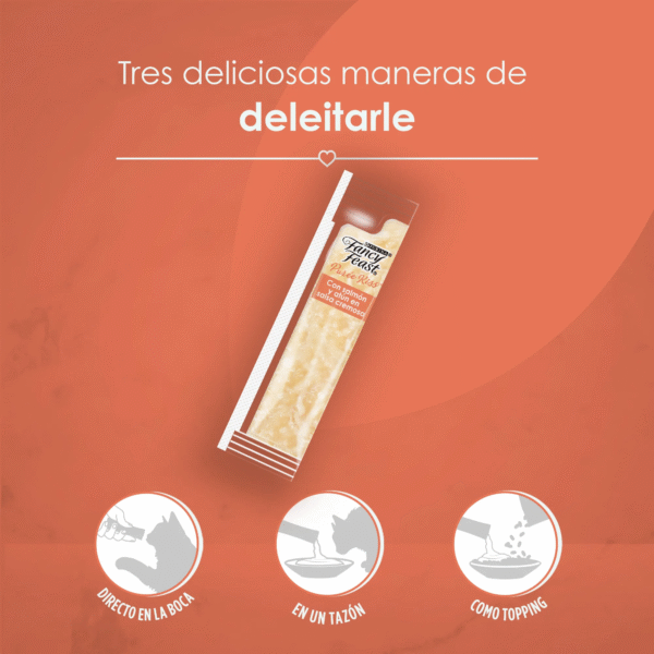 Snack líquido para gatos Fancy Feast® Purée Kiss con atún y salmón (4 SACHETS) PURINA - Imagen 4