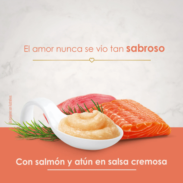 Snack líquido para gatos Fancy Feast® Purée Kiss con atún y salmón (4 SACHETS) PURINA - Imagen 6