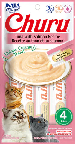 CHURU GATO ATUN Y SALMON 4 UNIDADES