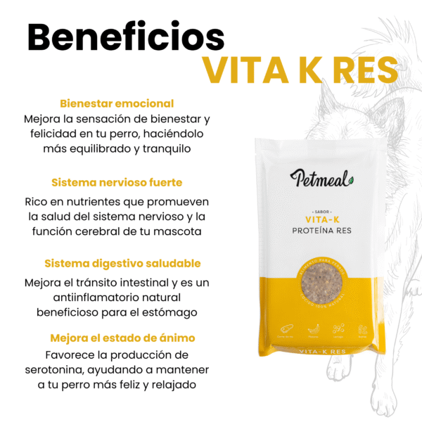 Petmeal – Dieta Cocida Natural Perros Vita K de Res con Plátano, Avena y Lenteja (500 g) - Imagen 3
