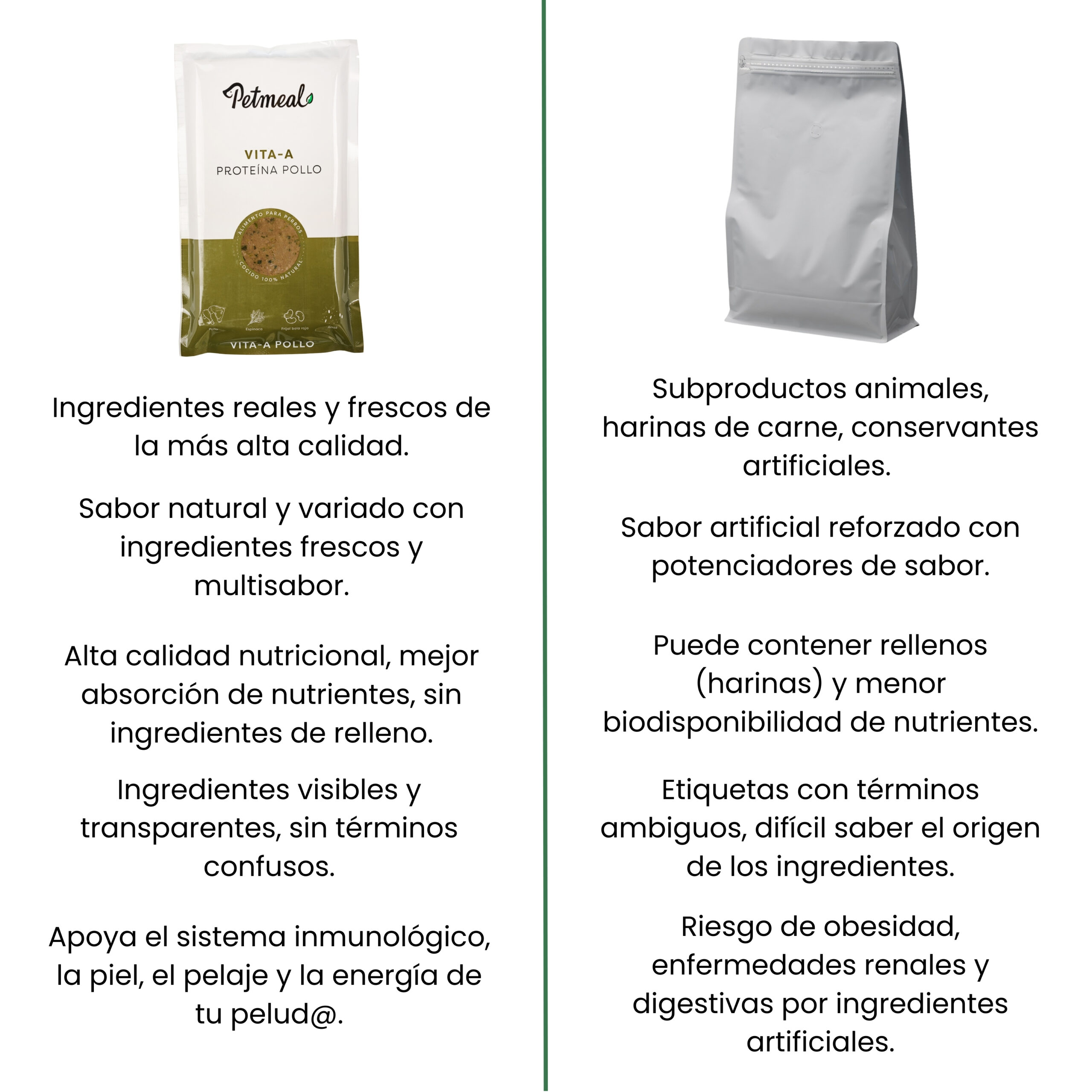 Petmeal Dieta Cocida Natural Perros – Vita A Pollo (500 g) - Imagen 7
