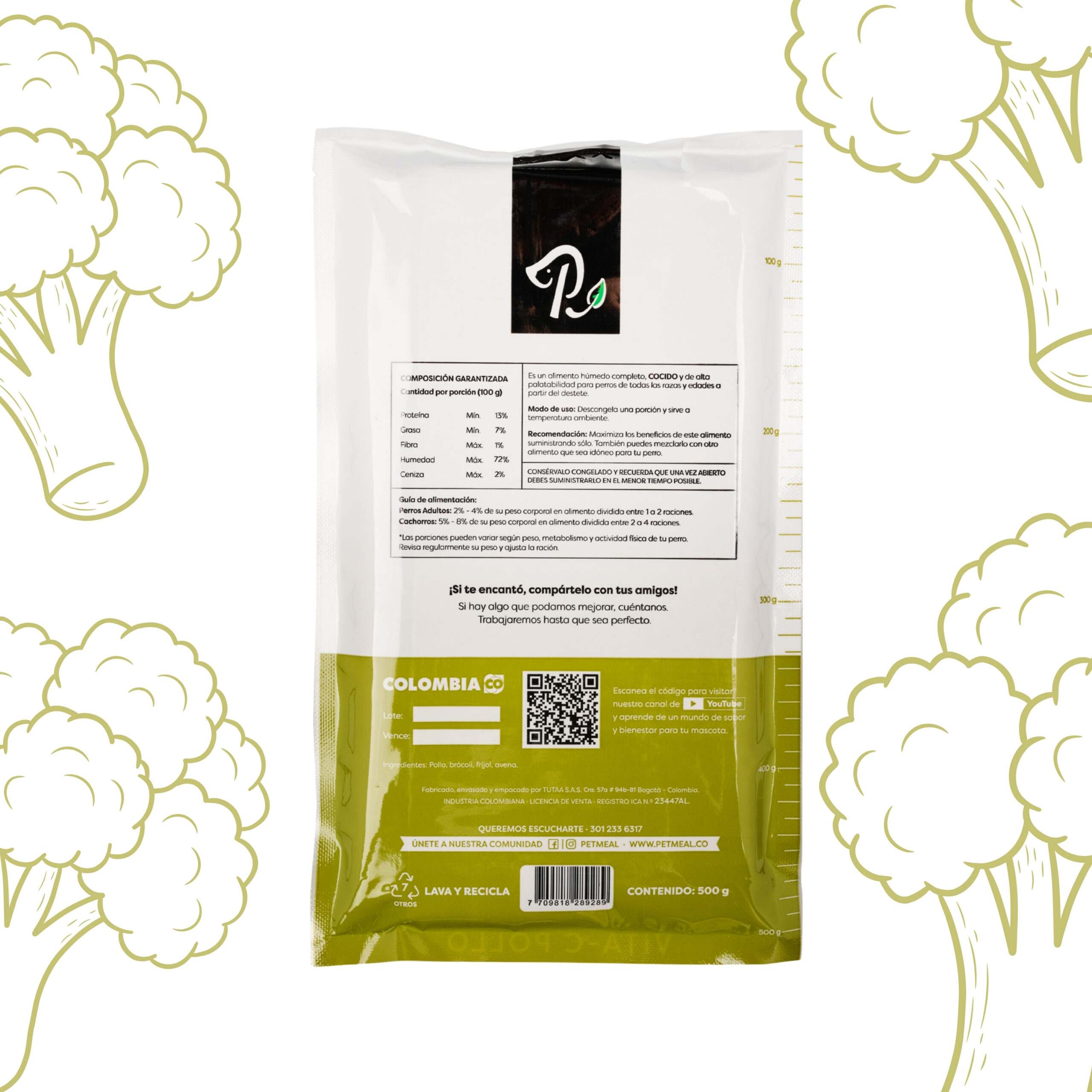 Petmeal Dieta Cocida Natural Perros – Vita C Pollo (500 g) - Imagen 2