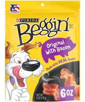 SNACKS PERRO BEGGIN STRIPS ORIGINAL WITH BACON 6 OZ