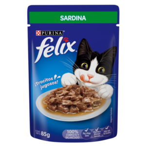 POUCH FELIX GATITO SARDINA EN SALSA 85 GR