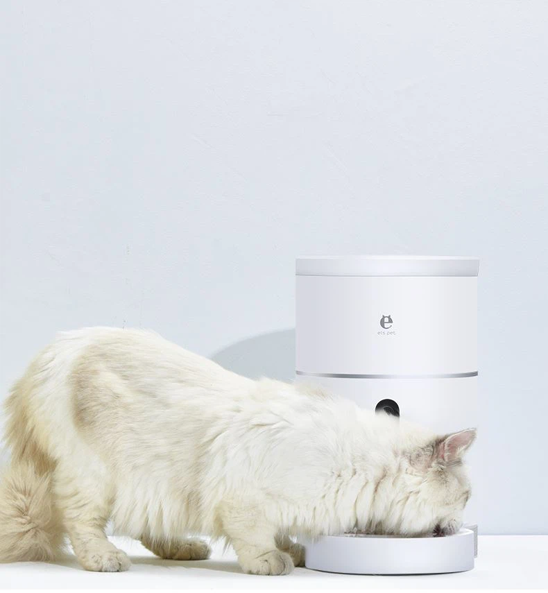 Alimentador comedero automático para mascotas con cámara y control por APP, dispensador inteligente de comida.