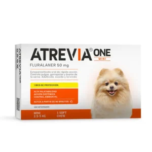 Atrevia ONE Mini – Antipulgas y Antigarrapatas para Perros de 2.5 a 5 kg