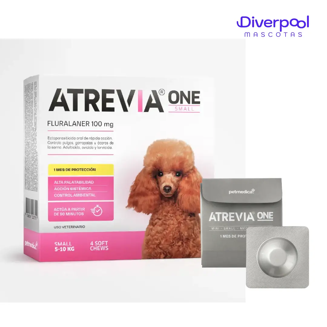 Atrevia ONE Small – Antipulgas y Antigarrapatas para Perros de 5 a 10 kg